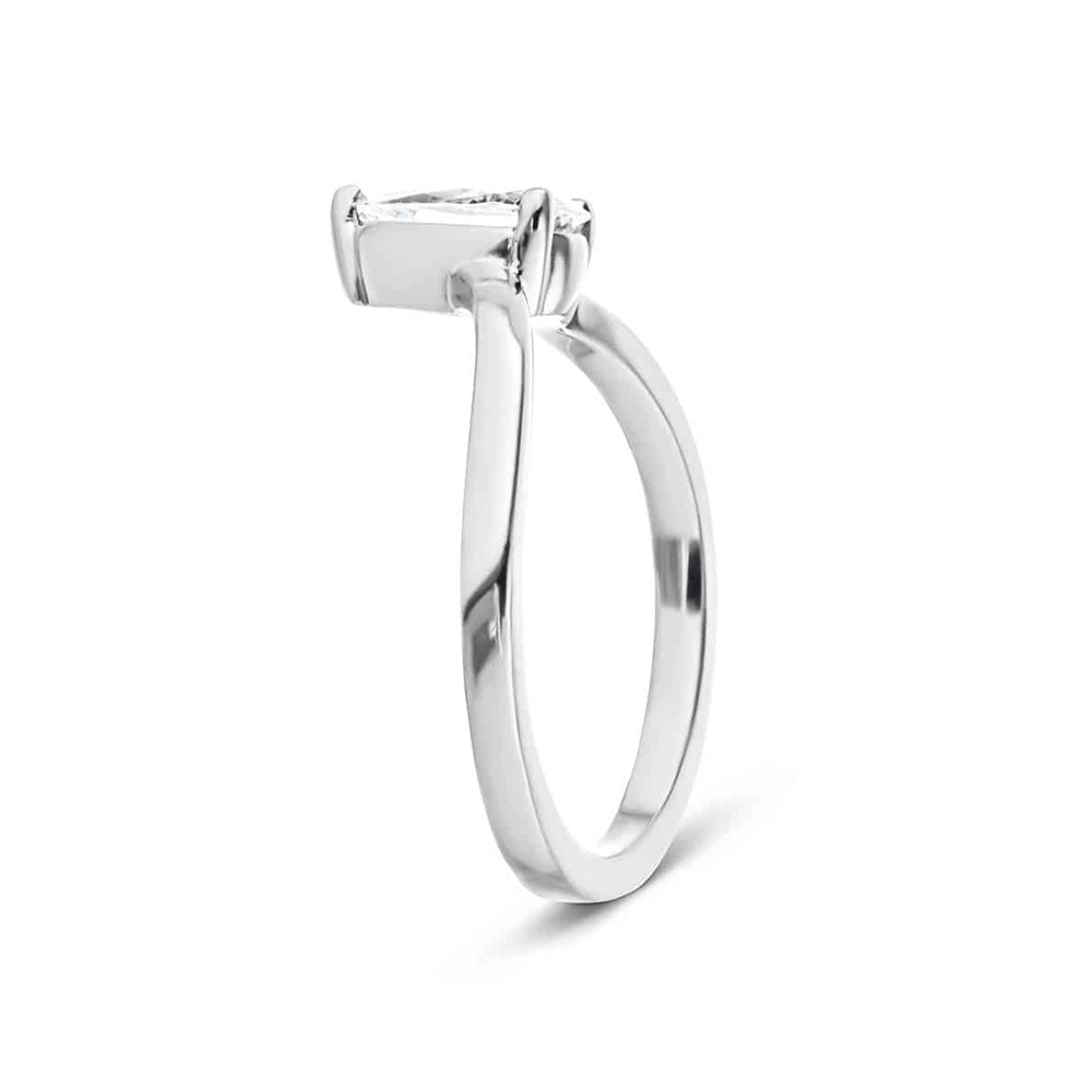 Imperial Pear Solitaire Ring - Image 2