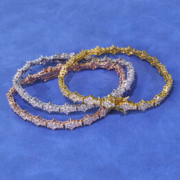 European and American cross-border 6.5M S925 silver moissanite airplane tennis chain jewelry, trendy accessory men's bracelet