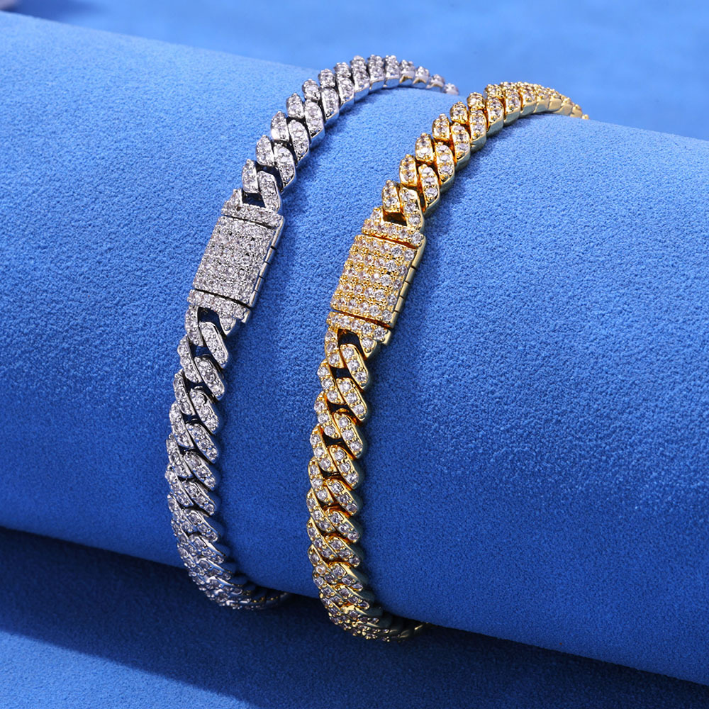 A cross-border s925 silver 6mm single-row moissanite bracelet from Europe and America, a personalized and trendy accessory for men - Image 5