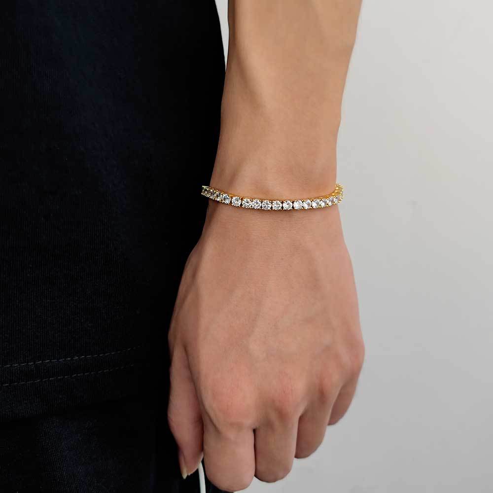 European and American cross-border 4mms925 silver moissanite tennis chain pure silver bracelet, light luxury and high-end accessory customization - Image 2