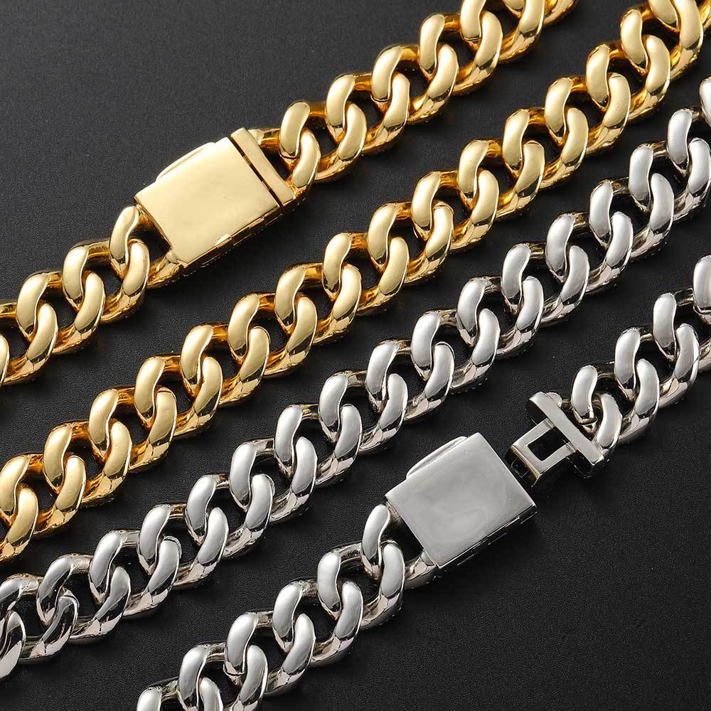 A cross-border 15MS 925 silver Cuban chain with T-square moissanite bracelet from Europe and America, exuding a light luxury and high-end charm - Image 5