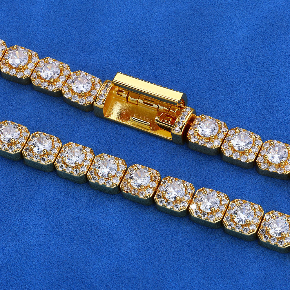 European and American cross-border 7mms925 silver necklace for women, high-end zircon rock sugar chain accessory jewelry customization - Image 5