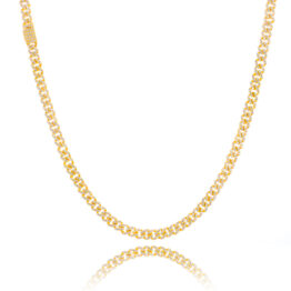 Custom-made 5mms925 sterling silver single-row zircon Cuban chain high-end and light luxury men's necklace from Europe and America