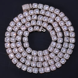 A 5mms925 sterling silver necklace with a flip-top clasp and a sugar chain zircon jewelry from Europe and America, exuding a high-end feminine charm